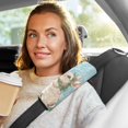 thumbnail image 6 of ALAZA Rabbit and Butterflies Floral Car Seat Belt Adjuster Neck Covers Shoulder Cushions Pads M, 6 of 8