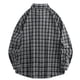 thumbnail image 5 of Mens Casual Manga Corta Botón Abajo Camisas Vintage Comprobar Collar de Solapa Manga Larga Moda Superior, Blusa Elegante, 5 of 5
