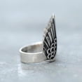 thumbnail image 3 of Anillo de alas de ángel Anillo de declaración de plata Joyería boho Joyería de ala de ángel apilable, 3 of 5