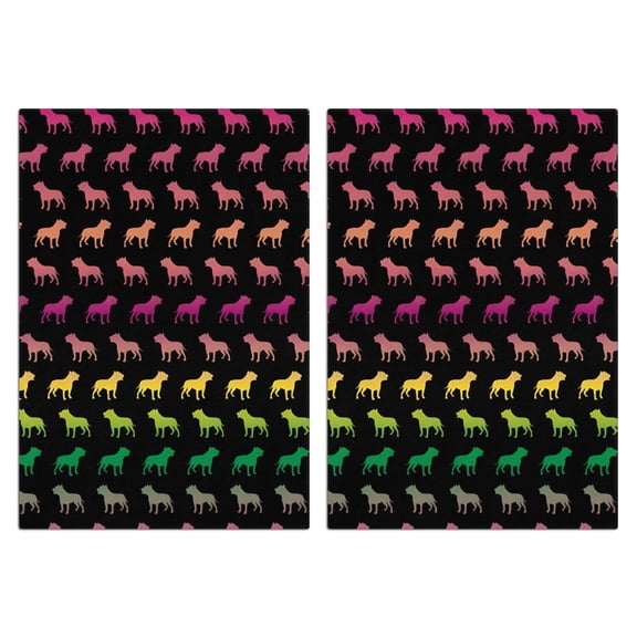 2 Pcs Funny Kitchen Towels,Rainbow Puppy Microfiber Dish Towels,Kitchen Tea Towels,Kitchen Towel Set (18" X 26")