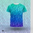 thumbnail image 6 of Halloween Mermaid Scales Costume All Over Mens T Shirt Multi SM, 6 of 7