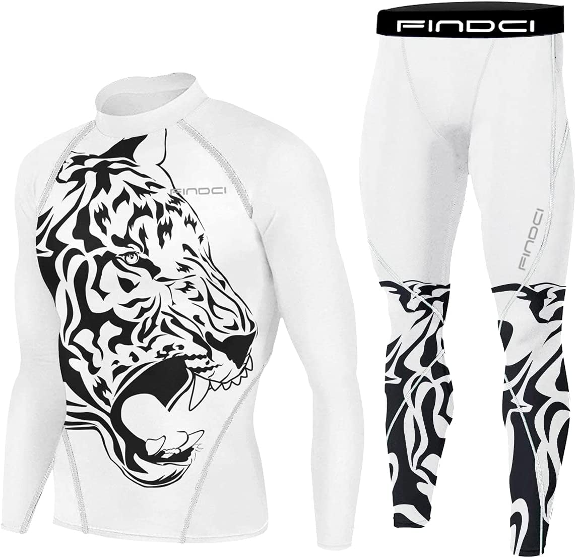 FINDCI Men's Compression Sportswear Suits Gym Tights Training Boxing