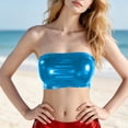 thumbnail image 2 of Shiny Tube Tops Womens Strapless Crop Shirt Metallic Bandeau Bra Ideal Outfit for Nightclub Dance Events Stage Performances Wear, 2 of 4