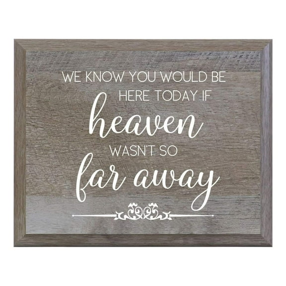 Engraved Memorial Wooden Wall Plaque Heaven Wasn't So Far 8x10
