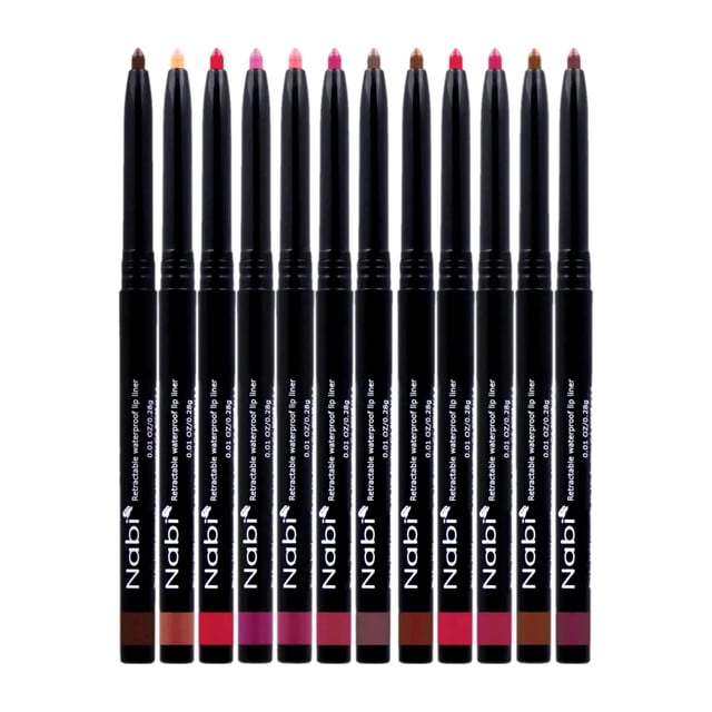 Set de delineador de labios Beauty Spot 12 colores retráctil impermeable