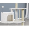 thumbnail image 6 of WK 36.22" Cat Tree Cat Tower with Soft Perch Cat Condo and Jute Scratching Post,Beige, 6 of 7