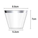 thumbnail image 5 of Gold Rimmed Plastic Cups, 9 Oz Clear Crystal Plastic Wine Cupstransparent50pcs, 5 of 5