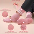 thumbnail image 4 of Pilates Socks with Grips for Women, Yoga Non Slip Socks for Barre Hospital Workout Slipper Footies 2-4 Pairs, 4 of 8