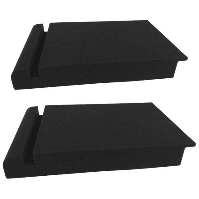 SHISUYAN Black Speaker Shockproof Cushion with Excellent Sound Insulation for Home Use 2 Sets