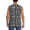 thumbnail image 4 of Fotbe Men's simple white Snowflake Print Men's Sleeveless Muscle Tank Tops Casual T-Shirts for Gym Workout Beach-Large, 4 of 8
