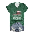 thumbnail image 4 of Womens 250 Anniversary USA Shirt Commemorative T Shirt Tee Classic Print Patriotic Tops L, 4 of 4