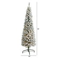 thumbnail image 5 of Nearly Natural Clear Prelit 300 Incandescent Flocked Pencil Artificial Christmas Tree, 6', 5 of 9