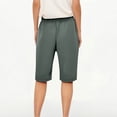 thumbnail image 7 of Qulqfy Women Shorts Summer High Waisted Wide Leg Quick Dry Green Shorts Casual Workout Knee Length Shorts for Women L, 7 of 7