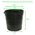 10 Gallon Round Plastic Nursery Pots 5 Pack