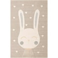 thumbnail image 2 of Unique Loom Whimsy Kids Collection Area Rug - Heart Bunny  (6' 1" x 9' Rectangle Peach Blossom/Ivory), 2 of 9