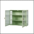 thumbnail image 5 of 27.56"Glass Doors Modern Two-door Wall Cabinet with Featuring Three-tier Storage for Entryway Living Room Bathroom Dining Room,Mint Green, 5 of 11