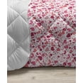 thumbnail image 3 of Love Down Alternative Comforter, Pink Hearts and Circles Doodle Style Romantic Floral Design, Microfiber Quilt for All Season, 5 Sizes, Pink Black White, by Ambesonne, 3 of 3