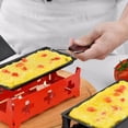 thumbnail image 4 of KAKOWELY 1 Set Portable Cheese Grill Mini Non-stick Bakeware Set Butter Cheese Grill Non-stick Outdoor Camping Cookware for Kitchen with Red Stove Rack, Baking Tray, Small Spatula,7.28X"X3.54"X2.36", 4 of 5