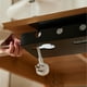 thumbnail image 5 of Under-desk Cable Management Rack Socket Organizer Fixed Storage Slot Computer Desk Socket Fixed Punch- Storage Rack, 5 of 6