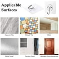 thumbnail image 5 of Ganchos adhesivos transparentes para colgar sin costuras en el baño, la cocina, el dormitorio y la puerta, ganchos reutilizables resistentes al agua de acero inoxidable, paquete de 12, 5 of 5