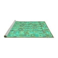 thumbnail image 2 of Ahgly Company Machine Washable Indoor Rectangle Southwestern Turquoise Blue Country Area Rugs, 6' x 9', 2 of 4