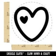 thumbnail image 2 of Heart in Heart Love Self-Inking Rubber Stamp Ink Stamper - Sky Blue Ink - Small 3/4 Inch, 2 of 7