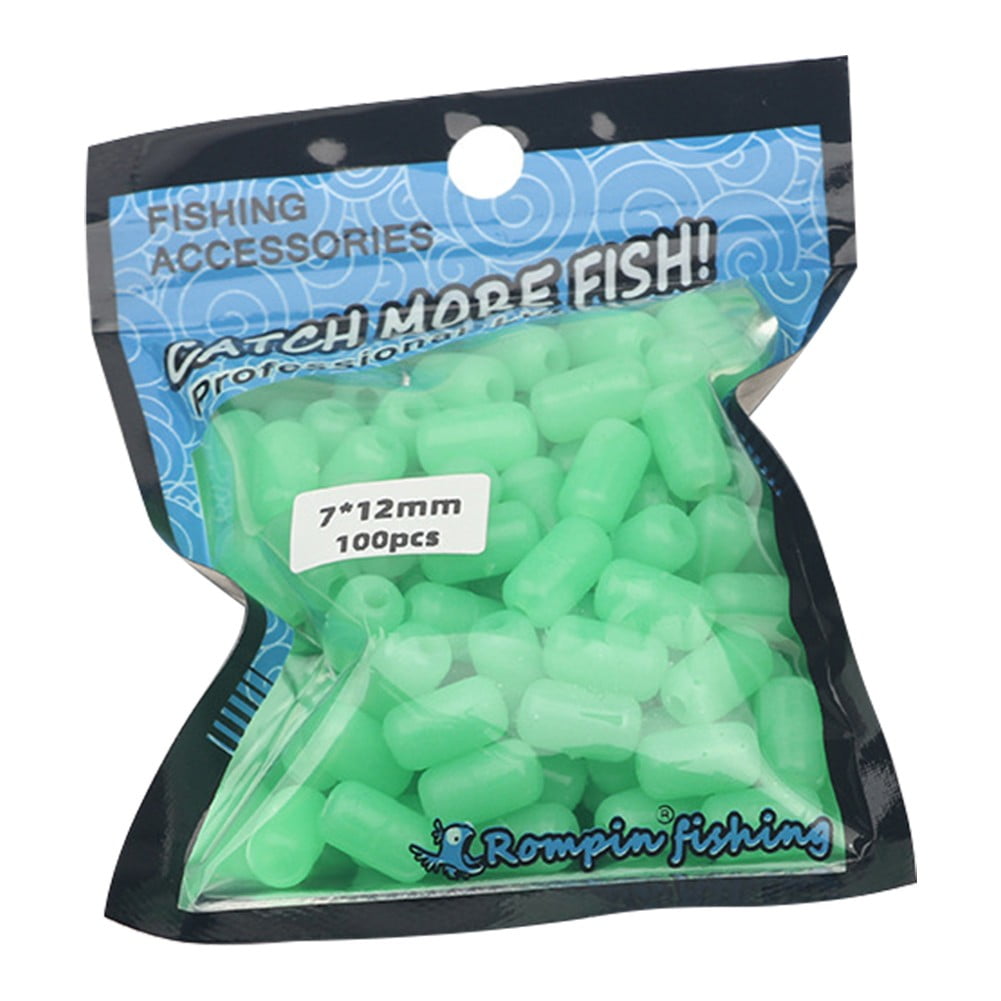 100pcs Luminous Glow Fishing Beads Soft Plastic Round Float Balls