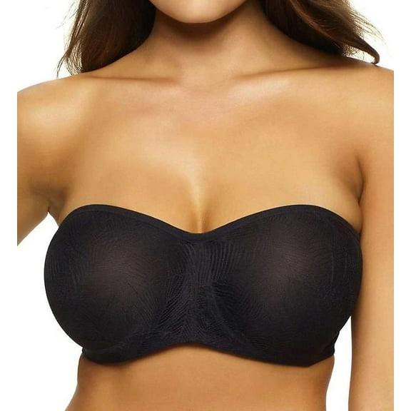 PARAMOUR Black Delightful Lace Bandeau Bra, US 32C, UK 32C, NWOT