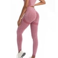 thumbnail image 2 of SROBPTY Fall Womens Pant Solid Sculpting High Waist Yoga Leggings, 2 of 5
