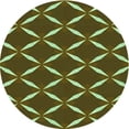 thumbnail image 1 of Ahgly Company Machine Washable Indoor Round Transitional Green Onion Green Area Rugs, 3' Round, 1 of 7