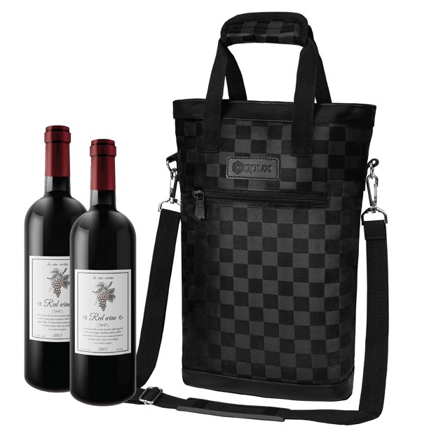 Bolsa refrigeradora Wine Bag Opux con aislamiento para dos botellas, a prueba de fugas