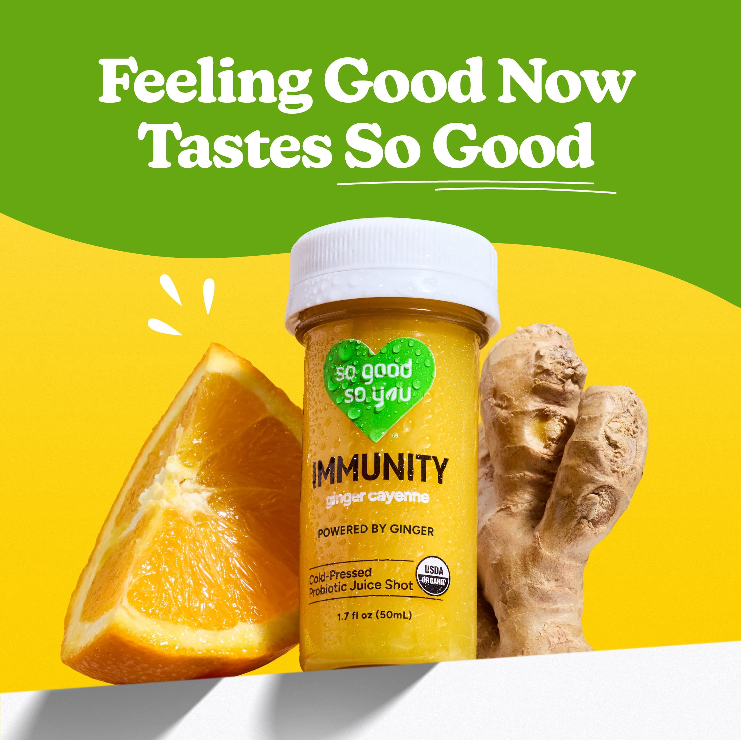 So Good So You Immunity Ginger Cayenne Probiotic Shot