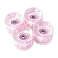 thumbnail image 4 of figatia 4 Pieces Skateboard Wheels Light up Smooth with Bearings Repair Parts High Elastic PU 65mm 78A Replacement LED Cruiser Wheels Pink, 4 of 8