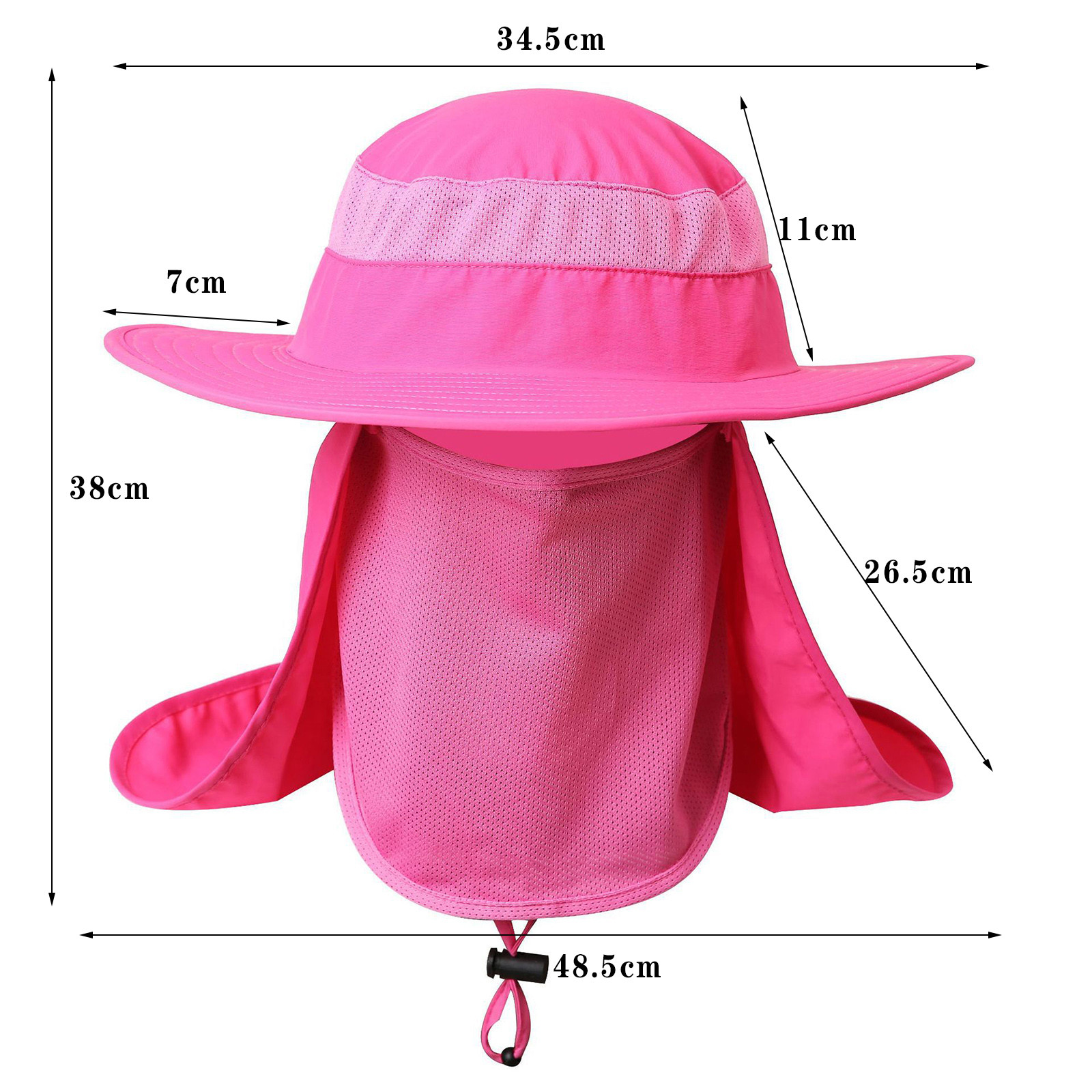WOXINDA Men Womens Mountaineering Fishing Camouflage Hood Rope Outdoor Shade Foldable Casual Bucket Hat - image 3 of 3