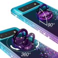 thumbnail image 3 of Silverback for Google Pixel 6 Pro Case with Ring Kickstand Lanyard, Moving Liquid Holographic Sparkle Glitter, Girls, 3 of 5