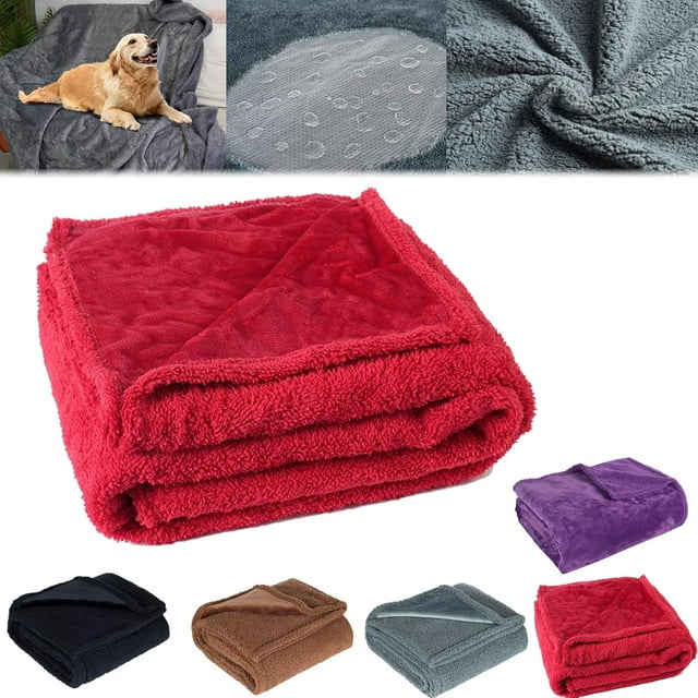 Couverture Imperméable, Couvertures d'Amour Imperméables et Anti-Taches pour Couple, Couverture Imperméable pour Lit Canapé Sofa, Couverture pour Chiens Imperméable Lavable, Couverture Résistante à l'Eau (Rouge, 71 * 100cm)