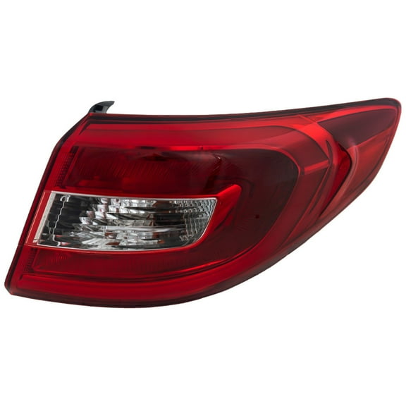 For Hyundai Sonata 2015 2016 2017 Tail Light Assembly Passenger Side | Outer | CAPA Certified | Clear/Red Lens | Replacement For HY2805129, HY2805129C | 92402C2000
