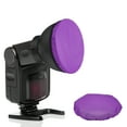 thumbnail image 1 of Uxcell 7.1" x 7.1" Soft Mini Flash Diffuser Cap, 2 Pack Universal Elastic Flash Diffuser Cover for Nikon DSLR Camera Flashlight, Purple, 1 of 6