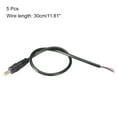 thumbnail image 3 of Uxcell 5 Pack DC Power 4.0mm x 1.7mm 3A 30cm Long Barrel Male Plug Connector Pigtail, 3 of 3