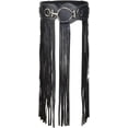 thumbnail image 1 of Cinturón de cuero PU con borlas, negro, vintage, punk, ancho, largo, con flecos, elástico, ajustable, para mujer, vaqueros, falda, estilo bohemio., 1 of 6