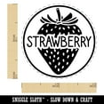 thumbnail image 2 of Strawberry Text with Image Flavor Scent Self-Inking Rubber Stamp Ink Stamper - Blue Ink - Mini 1/2 Inch, 2 of 7
