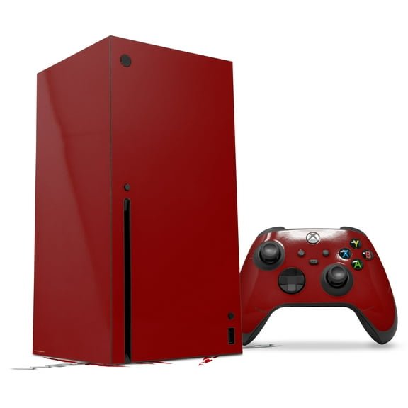 WraptorSkinz Skin Wrap compatible with the 2020 XBOX Series X Console and Controller Solids Collection Red Dark (XBOX NOT INCLUDED)