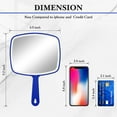 thumbnail image 2 of 3 Pieces Extra Large Hand Mirrors with Handle Handheld Cosmetic Mirrors Handheld Makeup Mirrors Portable for Barber Travel Home and Salon Mirror to See Back of Head, 2 of 7