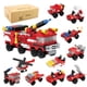 thumbnail image 1 of Bloques de construcción, juguete educativo de ensamblaje de partículas pequeñas para niños, estilo bombero, 10 cajas (personalizadas)., 1 of 2