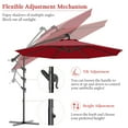 thumbnail image 6 of Costway 10' Hanging Solar LED Umbrella Patio Sun Shade Offset Market W/Base Burgundy, 6 of 9
