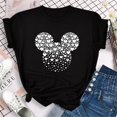 thumbnail image 2 of Disney Mickey Mouse Head Print Women T Shirt Fashion Love Heart T Shirt Harajuku Kawaii Top Tees Casual Short Sleeves Female TopL Gao Jinjia LED, 2 of 2