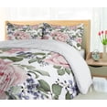 thumbnail image 5 of Ambesonne Rose Duvet Cover Set, Flourishing Pink Flora, 2-Calking, Pale Pink Green Bluegrey, 5 of 6