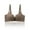 Coffee, variant on Comfortable Bra Front Closure Bras for Women Wireless Plus Size Soft Nylon Supportive Everyday Wear 32-40B/C/D Black Beige 2 Pack
