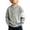 Grey, variant on Coerni Uniform Cardigan for Boys Striped Sleeve Crewneck Sweater Jackets School Daily Teen Trendy Preppy Outerwear Button-Up