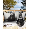 thumbnail image 2 of Pack of 2 Outdoor Pillow Covers, Lovely Animal Panda Sitting on The Chair Waterproof Square Throw Pillowcase Cushion Decorative Pillow Covers for Couch Patio Tent, 20x12 in, 2 of 6